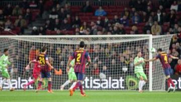 Copa del Rey. Barcelona-Getafe. 1-0. Cesc anota el primer tanto de cabeza.