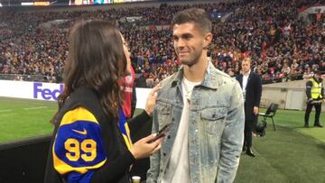 El atacante del Chelsea aprovechó la visita de la NFL a Londres para presenciar el juego entre las franquicias de Los Angeles y Cincinnati...