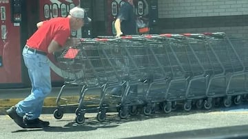 A community came together for an elderly man who, despite his age and physical limitations, gets up every day to go to work.
