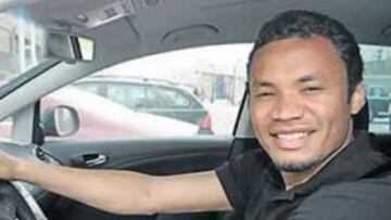 <b>EN SANT ADRIÀ. </b>Jónatas Domingos charló ayer para AS tras el entrenamiento en la Ciudad Deportiva.