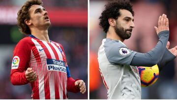 Griezmann y Salah se la juegan en la &uacute;ltima jornada de la fase de grupos de la Champions.