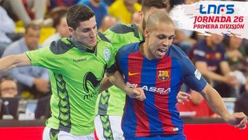 El Bar?a bate al Movistar (6-3) 14 jornadas despu¨¦s y hay Liga