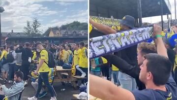 Así están los 600 aficionados del Villarreal en la burbuja de Belfast para ver la Supercopa