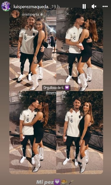 Cristina Porta, en la cama vestida del Valladolid y su novio no se queda callado