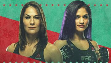 Jessica Eye y Cynthia Calvillo en el cartel promocional del UFC Las Vegas 2.