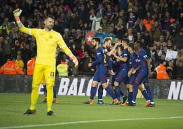 2-0. Messi celebró el segundo gol.