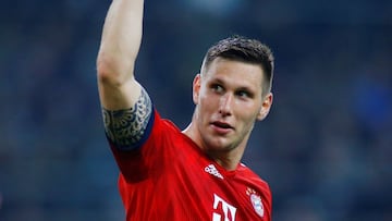 Niklas Süle, jugador del Bayern de Múnich, celebra un gol.