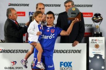 Eduardo Vargas se consagró como goleador de la Sudamericana 2011 con 11 tantos. Hasta ahora, esa ha sido la cifra más alta en una edición.
