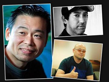 Shinji Mikami (arriba), Hideki Kamiya (abajo) y Keiji Inafune (izquierda), los tres baluartes de Capcom. Cuando el último de ellos abandonó la compañía en 2010 las señales de una crisis inminente empezaron a hacerse cada vez más claras.