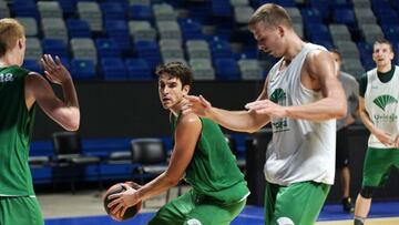 Caelos Suárez, durante un entrenamiento-