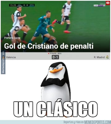 Cristiano protagonista de los memes del Valencia-Real Madrid