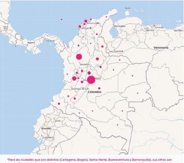 Mapa de casos y muertes por coronavirus por departamentos en Colombia: hoy, 26 de marzo