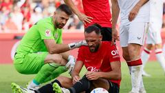 PALMA DE MALLORCA (ISLAS BALEARES), 03/09/2023.- El delantero kosovar del RCD Mallorca Vedat Muriqi reacciona este domingo, durante un partido de LaLiga entre el RCD Mallorca y el Athletic Club, en el estadio de Son Moix de Palma de Mallorca. EFE/ Cati Cladera
