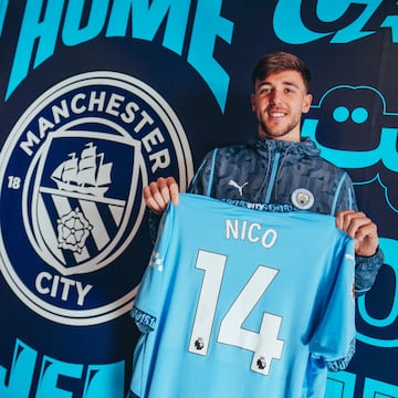 Nico Gonzlez es presentando como nuevo jugador del Manchester City.