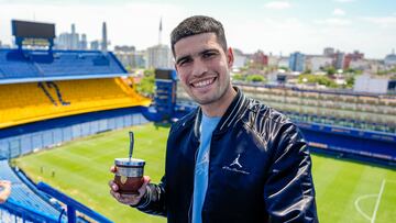 Carlos Alcaraz, en el estadio de Boca J¨²niors.