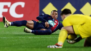 Soccer Football - Coupe de France - Round of 16 - Paris St Germain v Brest - Parc des Princes, Paris, France - February 7, 2024 Paris St Germain's Kylian Mbappe in action REUTERS/Stephanie Lecocq