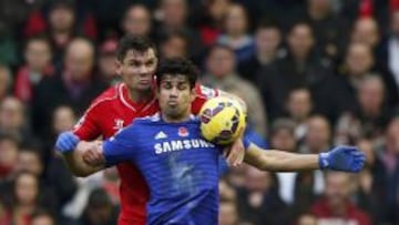 EN ANFIELD. Diego Costa sí jugó con el Chelsea contra el Liverpool.