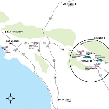 ¿Cómo llegar a Coachella? Dirección, mejores rutas y parking en el Festival