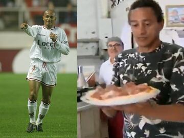 The Uruguayan striker bagged 114 goals in his time playing with Sevilla and Málaga and now works as a pizza waiter in the Costa del sol capital.