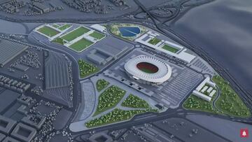 Planos de la Ciudad del Deporte del Atlético.