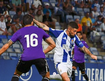 Momento del partido entre el Recre y el Córdoba.