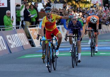 El español se impuso al sprint a Pinot, Woods y Dumoulin. Con 38 años gana su primer Mundial, había logrado dos platas y cuatro bronces en esta cita.