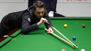 Ronnie O'Sullivan during day eight of the Cazoo World Snooker Championship at the Crucible Theatre, Sheffield. Picture date: Saturday April 22, 2023. (Photo by Richard Sellers/PA Images via Getty Images)