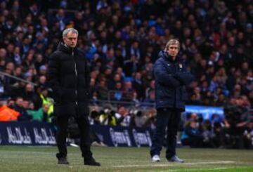 Manuel Pellegrini y José Mourinho se verán las caras en un partido decisivo para la Premier.