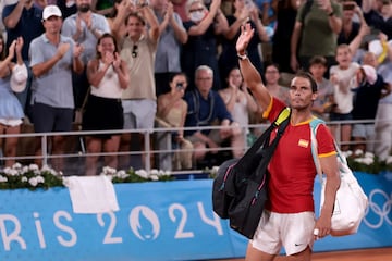 Rafa Nadal se despide de los Juegos Olímpicos tras caer en el dobles con Carlos Alcaraz frente a Rajeev Ram y Austin Krajicek.