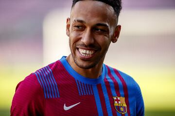 Presentación de Aubameyang como nuevo jugador del Fútbol Club Barcelona. 
