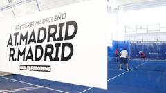 Las imágenes del torneo de pádel benéfico entre leyendas del Atleti y Madrid