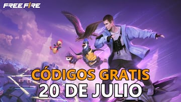 codigos gratis free fire jueves 20 julio