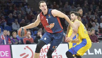 31/01/19  PARTIDO BALONCESTO BASKET 
 EUROLEAGUE EUROLIGA REGULAR SEASON ROUND 21 
 KIROLBET BASKONIA - MACCABI FOX TEL AVIV 
 JOHANNES VOIGTMANN  Y ANGELO CALOIARO 