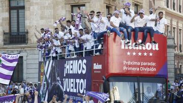 17/06/18 CELEBRACION DEL ASCENSO A PRIMERA DIVISION DEL REAL VALLADOLID AUTOBUS AUTOCAR