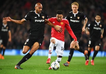 Jesse Lingard y Steven N'Zonzi.