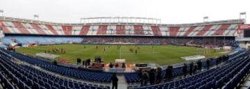 El Atlético de Madrid celebró el tradicional entrenamiento a puertas abiertas y su afición respondió de maravilla.