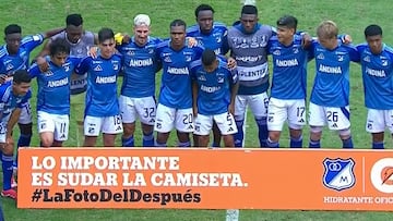 La curiosa foto de Millonarios tras ganarle a Águilas