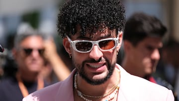 FILE PHOTO: Formula One F1 - Miami Grand Prix - Miami International Autodrome, Miami, Florida, U.S. - May 8, 2022  Rapper Bad Bunny before the race REUTERS/Ricardo Arduengo/File Photo