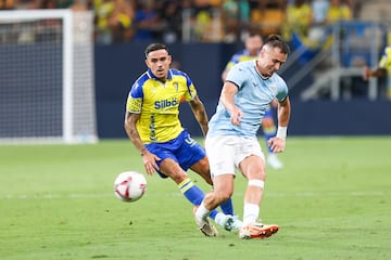 Roger Martí en el partido que enfrentaba al Cádiz CF y a la Lazio en la 70º edición del Trofeo.