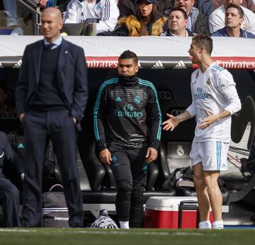 El jugador portugués fue sustituido en el minuto 63 por Benzema. Sufrió como el que más viendo a su equipo incapaz de adelantar de nuevo a los rojiblancos.

