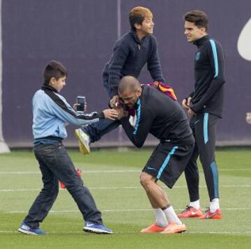 Los jugadores del Barça se lo pasaron como niños