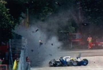 Momento del accidente mortal en el GP de San Marino en 1994.