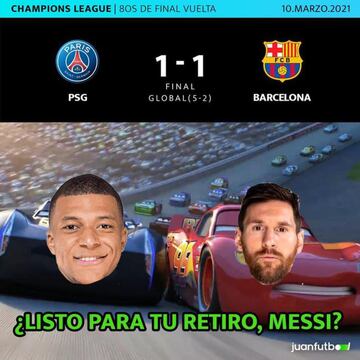 Los mejores memes de la eliminación del Barcelona en Champions