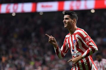 1-0. Álvaro Morata celebra el primer gol.