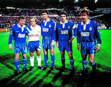 Left to right: Emilio Butragueño, Miguel Pardeza, Míchel, Manolo Sanchís and Rafael Martín Vázquez