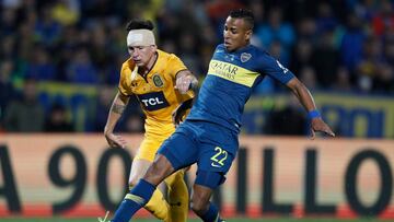 Sebastián Villa durante la Supercopa Argentina con Boca Juniors.