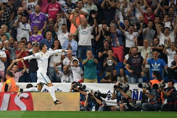 1-0. Cristiano Ronaldo celebró el primer gol.