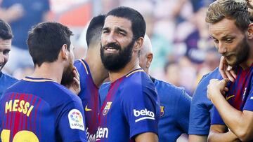 2017807 CAMP NOU, BARCELONA 
 TROFEU JOAN GAMPER 
 FC BARCELONA vs CHAPECOENSE 
 ARDA 
 MESSI 
 PIQUE
 I. RAKITIC
 FOTOS GORKA LEIZA 07/08/17 PARTIDO AMISTOSO