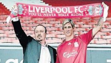 <b>ESPERANZAS. </b>Benítez tiene muchas esperanzas depositadas en Fernando Torres.