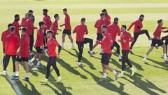 El Atl&eacute;tico se entren&oacute; en Majadahonda.